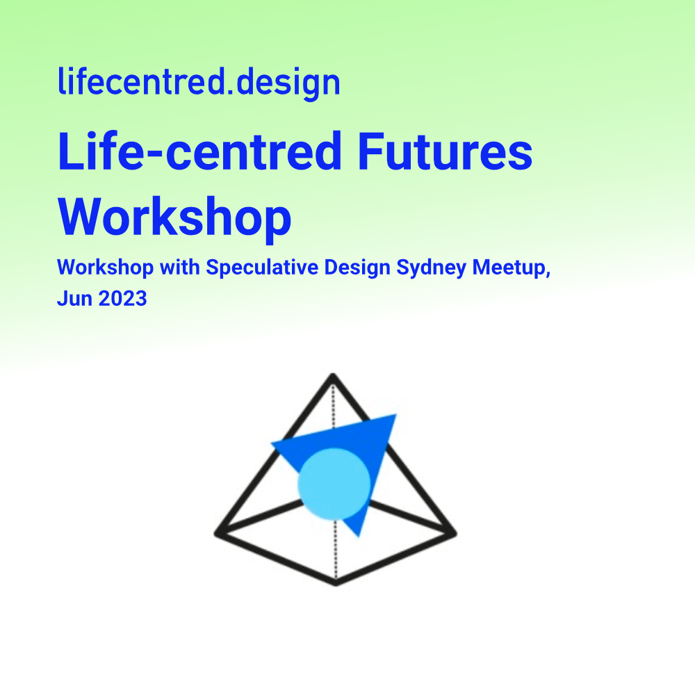 'Life-centred Futures' workshop with Speculative Design Sydney Meetup